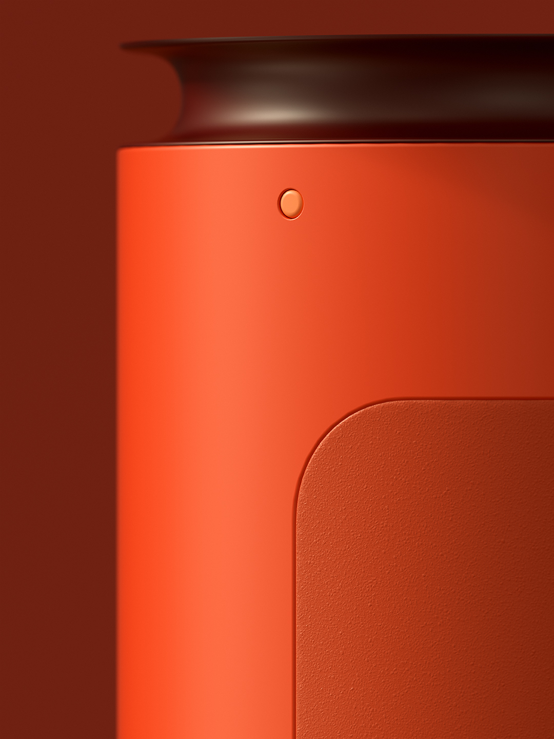 Close product surface with controlled orange material and fine texture