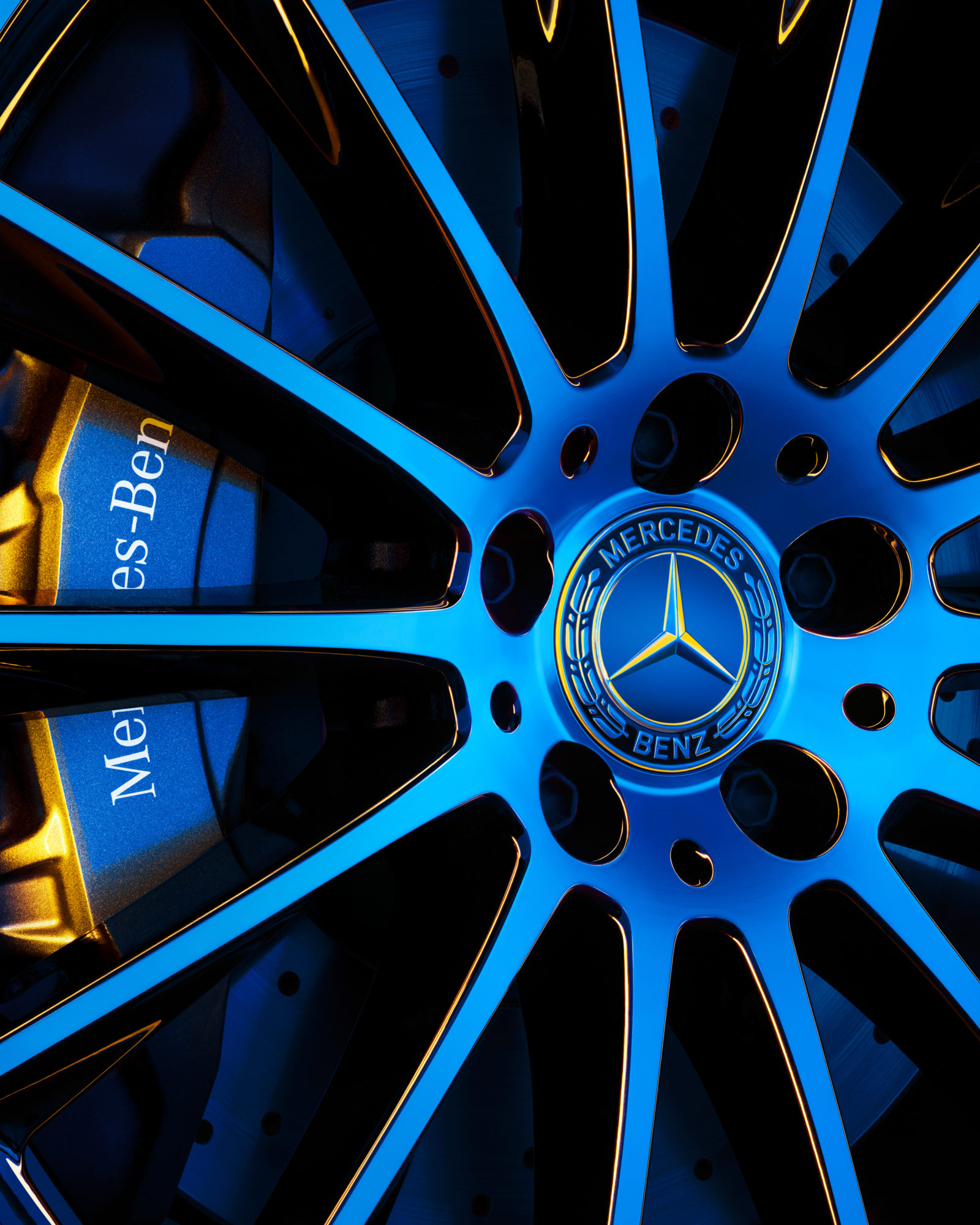 Automotive brake assembly presented as a precise product visual